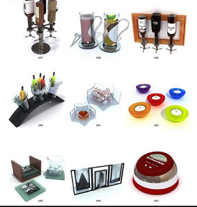 9種日常生活用品3D模型素材圖精選